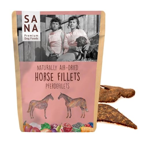 SANA Premium Dog Foods I 100% luftgetrocknete Filets I Verschiedene Sorrten & Größen (3 x 100g, Pferdefilets) von SANA Premium Dog Foods
