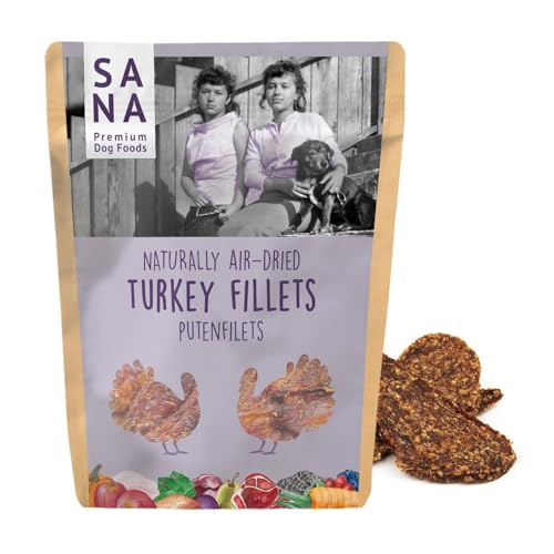 SANA Premium Dog Foods I 100% luftgetrocknete Filets I Verschiedene Sorrten & Größen (3 x 100g, Putenfilets) von SANA Premium Dog Foods