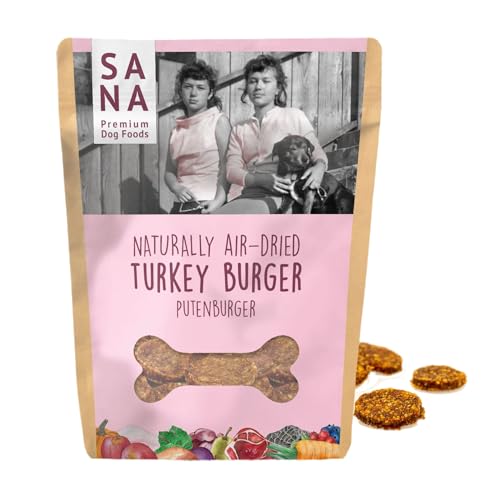 Sana Premium Dog Foods | Puten Burger 100g | schonend luftgetrocknet | Hundeleckerli | gesunder Hundesnack | Getreidefrei | Ohne Zusätze, Farbstoffe oder Konservierungsstoffe Sana Premium Dog Foods | Puten Burger 100g | schonend luftgetrocknet | Hundeleckerli | gesunder Hundesnack | Getreidefrei | Ohne Zusätze, Farbstoffe oder Konservierungsstoffe von SANA Premium Dog Foods