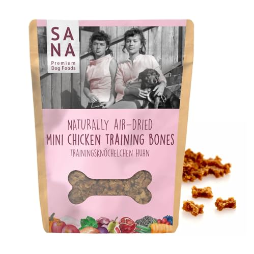 Sana Premium Dog Foods | Trainingsknöchelchen Huhn 100g | Zum Training oder als Snack | Leckerli für Hunde mit 95% Huhn Sana Premium Dog Foods | Trainingsknöchelchen Huhn 100g | Zum Training oder als Snack | Leckerli für Hunde mit 95% Huhn von SANA Premium Dog Foods