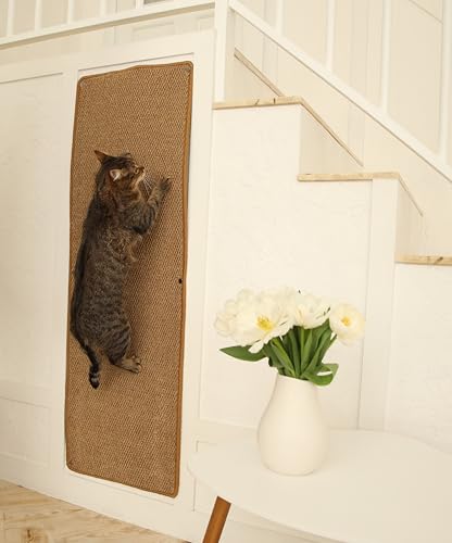 Katzenwand Kletterteppich - Katzenwandkletterer 50 Zoll x 17 Zoll mit festen Nägeln - Kratzteppich Wandkratzer für Indoor-Katzen | Kletterwandteppich | Kratzmatte von SANDPEAK