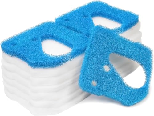 SANLILI Filterschwamm Passend für Eheim pro 4+ Professional 4 250, 250T, 350, 350T, 600/(2271/73/75) und Pro 4e 350/2274 (3 x Blau+ 12 x Weiß) von SANLILI
