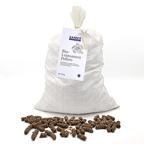 SANNIS Bio-Leinsamen-Pellets 10kg I frisch gepresste Pellets aus Bio Leinsaat I Leckerlis für Pferde, Schafe etc. I Bio-Leinkuchen-Pellets I reich an Eiweiß & Omega-3-Fettsäuren SANNIS Bio-Leinsamen-Pellets 10kg I frisch gepresste Pellets aus Bio Leinsaat I Leckerlis für Pferde, Schafe etc. I Bio-Leinkuchen-Pellets I reich an Eiweiß & Omega-3-Fettsäuren von SANNIS Bio-Leinöl Manufaktur