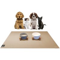 SANOZOO ® - Napfunterlage, Öko-Tex, Rechteckig 80 x 140 cm Sand / Beige von SANOZOO