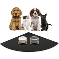 SANOZOO ® - Napfunterlage Eckrund - Öko-Tex und Made in Germany schwarz 80 cm, 80 cm von SANOZOO