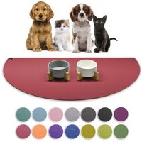 SANOZOO ® - Napfunterlage Halbrund - Öko-Tex und Made in Germany rot 60 cm, 1,2 m von SANOZOO