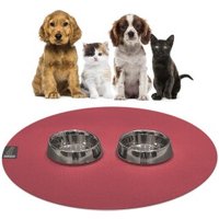 SANOZOO ® - runde Napfunterlage - Öko-Tex und Made in Germany rot 80 cm, 80 cm von SANOZOO