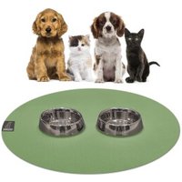 SANOZOO ® - runde Napfunterlage - Öko-Tex und Made in Germany blassgrün 60 cm, 60 cm von SANOZOO