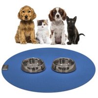 SANOZOO ® - runde Napfunterlage - Öko-Tex und Made in Germany blau 80 cm, 80 cm von SANOZOO