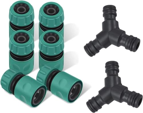 SANTUO 8 Stück Gartenschlauch Kupplung Satz Gardena Kupplung 1/2 Zoll Doppelstecker Gartenschlauch Verbindungen Extender Y-Stück Abzweig-Verbinder Verlängerung Kupplung Verbindungsteil SANTUO 8 Stück Gartenschlauch Kupplung Satz Gardena Kupplung 1/2 Zoll Doppelstecker Gartenschlauch Verbindungen Extender Y-Stück Abzweig-Verbinder Verlängerung Kupplung Verbindungsteil von SANTUO