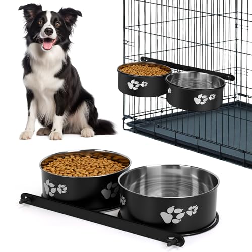 Wassernapf für Hundekäfige, kein Verschütten, 2 Stück, hängende Hundenäpfe für Kisten, Zwinger, Wasser-Futternäpfe, montierbar, 16 x 16 x 7 cm, für mittelgroße und kleine Hunde, Katzen, Kaninchen Wassernapf für Hundekäfige, kein Verschütten, 2 Stück, hängende Hundenäpfe für Kisten, Zwinger, Wasser-Futternäpfe, montierbar, 16 x 16 x 7 cm, für mittelgroße und kleine Hunde, Katzen, Kaninchen von SANWICH