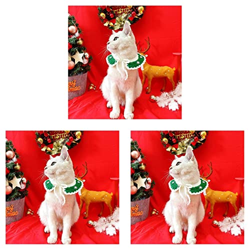 Haustier-Umhängeband, Weihnachts-Halsband, Winter, kein Geruch, waschbar, 3 Stück von SANWOOD