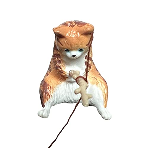 SANWOOD Aquarium Dekoration Harz Fischen Katze Skulpturen Aquarium Ornament DIY Exquisit C von SANWOOD