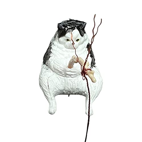 SANWOOD Aquarium Dekoration Harz Fischen Katze Skulpturen Aquarium Ornament DIY Exquisit E von SANWOOD