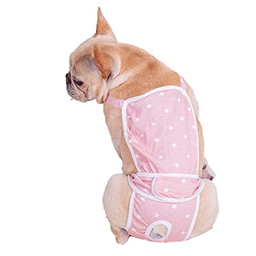 SANWOOD Dog Sanitary Pants,Pet Short Pants Printing Design Health Care Washable Dog Diaper Pet Physiological Pants for Female Dogs - Pink M von SANWOOD