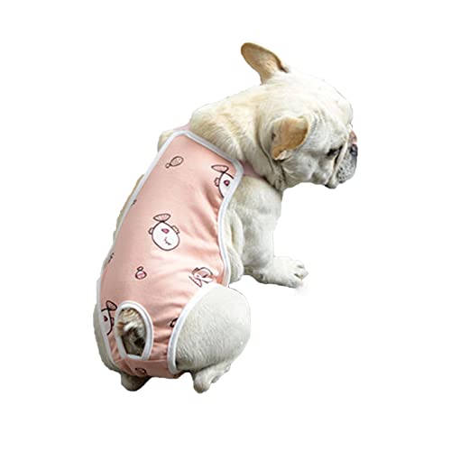 SANWOOD Dogs Sanitary Pants,Pet Sanitary Pants Adjustable Band Menstruation Shorts Washable Dog Diaper Pet Physiological Pants for Indoor - Pink XL von SANWOOD