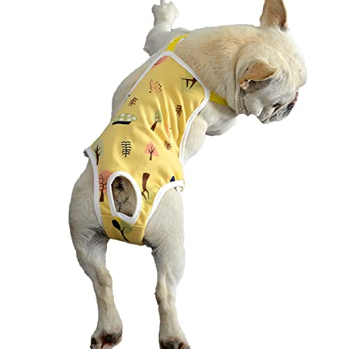 SANWOOD Hunde-Sanitärhose, Haustier-Sanitärhose, verstellbares Band, Menstruations-Shorts, waschbar, Hundewindel, Haustier, physiologische Hose für den Innenbereich, Gelb von SANWOOD
