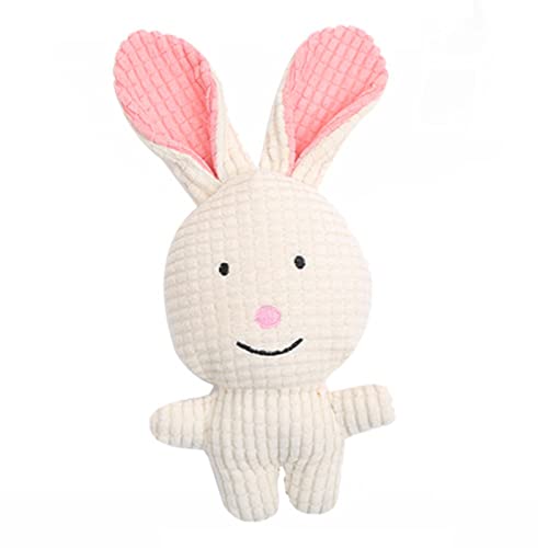 SANWOOD Pet Plush Toy Dog Chew Toy,Wear-resistant Pets Chew Toy Smooth Surface Colorful Animal Shape Squeaky Pets Plush Doll for Gifts - Rabbit von SANWOOD