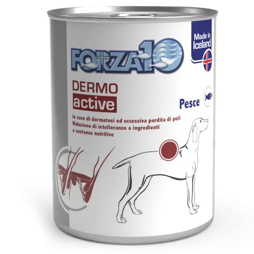 Forza 10 Dermo Active Dog Nassfutter für Hunde bei Hautproblemen (Allergien) gegen Fische 390 g von SANYPET