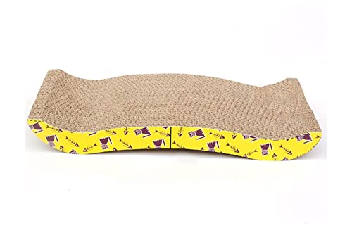 Katzen Kratzbrett Cat Scratcher Strapazierfähiges Katzen-Kratzpad Mit Verschiedenen Kratzstrukturen, Gebogenes Und Flaches Design Aus Wellpappe Schützt Teppiche und Sofas von SAROSI