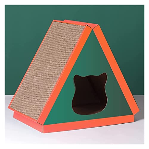 Katzen Kratzbrett Katzenkratzer-Kartonunterlage, Langlebig, Recycelbar, Entfernbar, 2-in-1, Gewellte Katzenkratzlounge Für Möbelschutz Schützt Teppiche und Sofas (Blue : D, Size : 47 * 32 * 44.5cm) von SAROSI