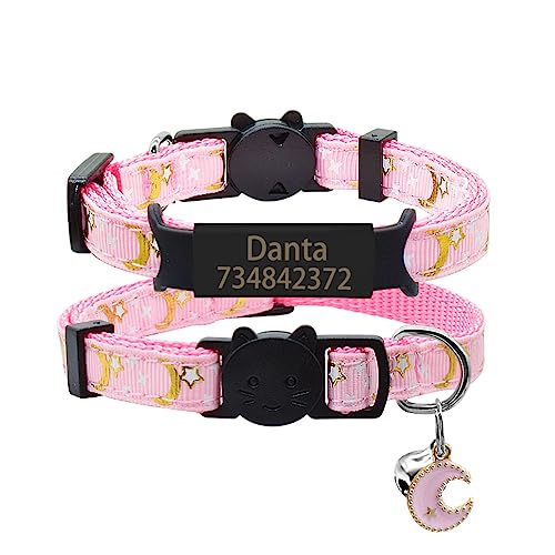 Anti-verlorenes Benutzerdefiniertes Typenschild Katzenhalsband Glocke Personalisiertes ID-Namensschild Sicherheitssterne Mond Katzenhalsband Halskette Haustier Kätzchen Katzenhalsband,Schwarz-R Anti-verlorenes Benutzerdefiniertes Typenschild Katzenhalsband Glocke Personalisiertes ID-Namensschild Sicherheitssterne Mond Katzenhalsband Halskette Haustier Kätzchen Katzenhalsband,Schwarz-R von SARUEL