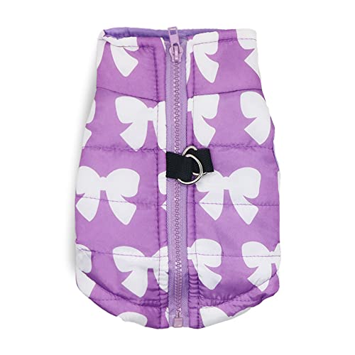 SARUEL Bedruckte Haustierkleidung,Winddicht,Für Katzen Und Hunde,Mantel,Warmes Welpen-Outfit,Weste Mit D-Ring,Teddy-Hundekleidung Für Kleine Hunde,lila,XS SARUEL Bedruckte Haustierkleidung,Winddicht,Für Katzen Und Hunde,Mantel,Warmes Welpen-Outfit,Weste Mit D-Ring,Teddy-Hundekleidung Für Kleine Hunde,lila,XS von SARUEL
