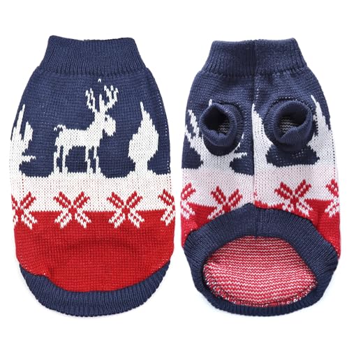 SARUEL Christmas Dog Pet Clothes Winter Cat Puppy Sweater Knitwear Soft Cotton Small Dogs Chihuahua Festival Clothing Costume Outfit,XL von SARUEL