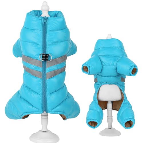 SARUEL Dicke Warme Hundekleidung,wasserdichte Winter-Hundejacke,Mantel,Reflektierende Haustierkleidung,Yorkies-Outfit Für Kleine,Mittelgroße Und Große Hunde,B,18 von SARUEL