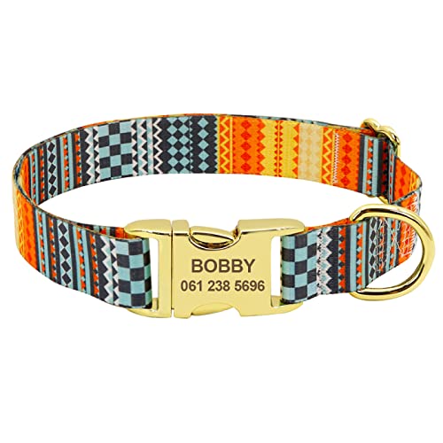 SARUEL Farbdruck-Hundehalsband Aus Nylon,Personalisiertes Hunde-ID-Halsband,Benutzerdefinierte Gravierte Hundehalsbänder Mit Etikett,Typenschild,Heimtierbedarf,Orange,L SARUEL Farbdruck-Hundehalsband Aus Nylon,Personalisiertes Hunde-ID-Halsband,Benutzerdefinierte Gravierte Hundehalsbänder Mit Etikett,Typenschild,Heimtierbedarf,Orange,L von SARUEL