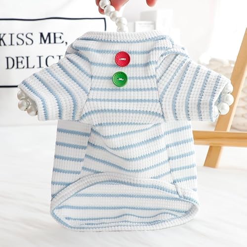 SARUEL Haustier Hund Shirt Kleidung Frühling Sommer Streifen Welpen Hund Katze T-Shirt Weste Hunde T-Shirt Mantel Chihuahua Kostüm Haustier Kleidung,Blau,L SARUEL Haustier Hund Shirt Kleidung Frühling Sommer Streifen Welpen Hund Katze T-Shirt Weste Hunde T-Shirt Mantel Chihuahua Kostüm Haustier Kleidung,Blau,L von SARUEL