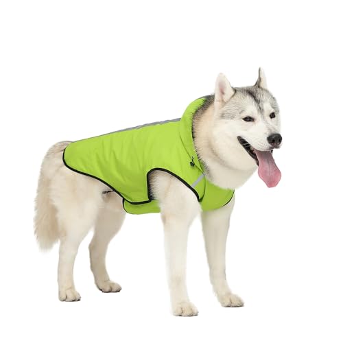 SARUEL Haustier Hund wasserdichte Jacke Hund Sommer Weste Regenmantel Reflektierende Pet Outdoor Kleidung Kleine Mittel Große Hunde Haustier Jacke,Grün,M von SARUEL