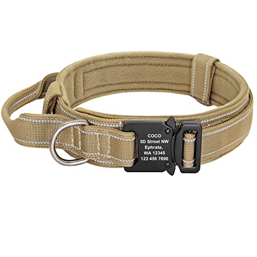 SARUEL Haustier Hundehalsband Personalisiert Benutzerdefinierte Nylon CalReflektierende Kleine Mittelgroße Hundehalsbänder Mit Eingraviertem ID-Namen Einstellbar,Gelb,L SARUEL Haustier Hundehalsband Personalisiert Benutzerdefinierte Nylon CalReflektierende Kleine Mittelgroße Hundehalsbänder Mit Eingraviertem ID-Namen Einstellbar,Gelb,L von SARUEL