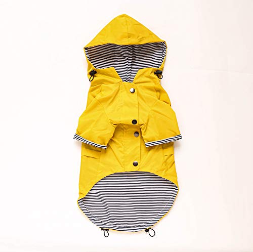 SARUEL Haustier-Hundemantel,wasserdichte Jacke Für Kleine,Mittelgroße Und Große Hunde,Katzen,Haustier-Regenmantel,Hunde-Sport-Kapuzenpullover,Haustier-Kleidung,Gelb,3XL von SARUEL