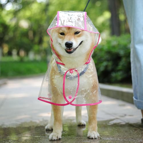 SARUEL Haustierkleidung,Transparenter Hunde-Regenmantel,Wasserdichter Hundemantel,Jacke,Haustier-Poncho,Umhang Für Kleine,Mittelgroße Hunde,Welpen-Regenbekleidung,pink,XS SARUEL Haustierkleidung,Transparenter Hunde-Regenmantel,Wasserdichter Hundemantel,Jacke,Haustier-Poncho,Umhang Für Kleine,Mittelgroße Hunde,Welpen-Regenbekleidung,pink,XS von SARUEL
