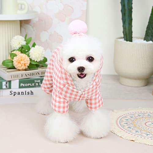 SARUEL Herbst Winter Plaid Hund Kleidung Farbe Pelz Ball Vierbeinigen Kleidung Reine Baumwolle Warme Teddy Chihuahua Haustier Kleidung Ropa De Perro,Rosa,L SARUEL Herbst Winter Plaid Hund Kleidung Farbe Pelz Ball Vierbeinigen Kleidung Reine Baumwolle Warme Teddy Chihuahua Haustier Kleidung Ropa De Perro,Rosa,L von SARUEL