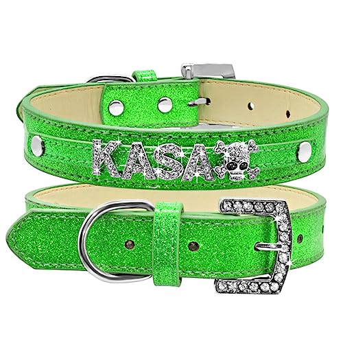 SARUEL Hundehalsband Mit Individuellem Namen Für Katzen Und Hunde Mit Personalisiertem Namen Für Kleine,Mittelgroße Und Große Hunde,Grün,L SARUEL Hundehalsband Mit Individuellem Namen Für Katzen Und Hunde Mit Personalisiertem Namen Für Kleine,Mittelgroße Und Große Hunde,Grün,L von SARUEL