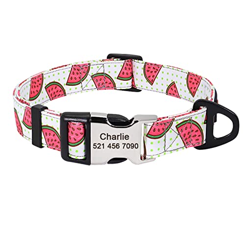 SARUEL Hundehalsband Mit Nylondruck,Personalisiertes Haustier-ID-Halsband,Gravur,Namensschild Für Kleine,Mittelgroße Hunde,Katzen,Pitbull,Mops,159-Weiß,S SARUEL Hundehalsband Mit Nylondruck,Personalisiertes Haustier-ID-Halsband,Gravur,Namensschild Für Kleine,Mittelgroße Hunde,Katzen,Pitbull,Mops,159-Weiß,S von SARUEL
