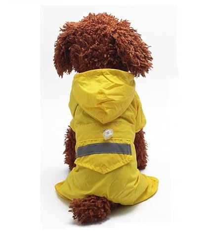 SARUEL Hunderegenmantel,Reflektierend,Winddicht,Teddy,Für Kleine Und Mittelgroße Hunde,Outdoor-Haustierkleidung,Zubehör,Gelb,XS SARUEL Hunderegenmantel,Reflektierend,Winddicht,Teddy,Für Kleine Und Mittelgroße Hunde,Outdoor-Haustierkleidung,Zubehör,Gelb,XS von SARUEL