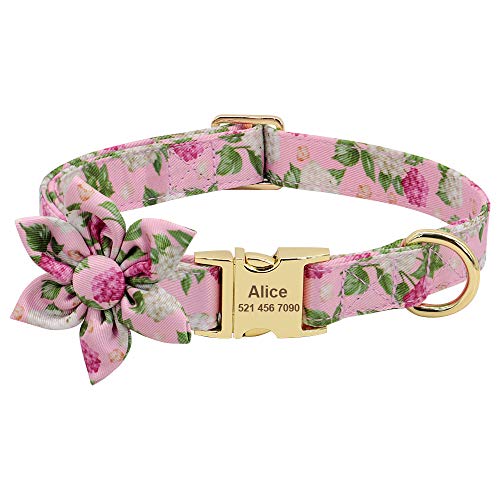 SARUEL Hundezubehör Haustier-Welpen-Katzenhalsband Benutzerdefiniertes Nylon-Halsband Mit Bedrucktem Namensschild Für Hunde,Personalisierte ID-Tag-Halsbänder Für Kleine Hunde,A,L SARUEL Hundezubehör Haustier-Welpen-Katzenhalsband Benutzerdefiniertes Nylon-Halsband Mit Bedrucktem Namensschild Für Hunde,Personalisierte ID-Tag-Halsbänder Für Kleine Hunde,A,L von SARUEL