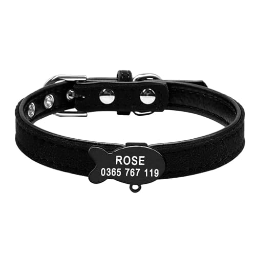 SARUEL Katzenhalsband Gepolsterte ID-Halsbänder Personalisierte Welpen-Haustierinformationen Für Kleine Mittelgroße Katzen XXS Rot Rosa Schwarz,Schwarz,S SARUEL Katzenhalsband Gepolsterte ID-Halsbänder Personalisierte Welpen-Haustierinformationen Für Kleine Mittelgroße Katzen XXS Rot Rosa Schwarz,Schwarz,S von SARUEL
