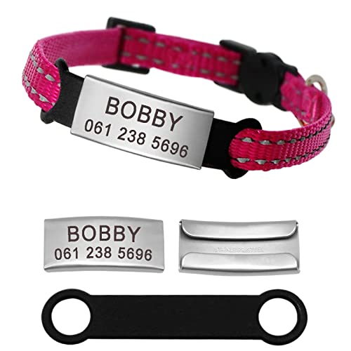 SARUEL Katzenhalsband Mit Etikett,Reflektierend,Personalisierbar,Für Kätzchen,Welpen,Katzen,Produkte Für Haustiere,Blau,Schwarz,Rosa,XS SARUEL Katzenhalsband Mit Etikett,Reflektierend,Personalisierbar,Für Kätzchen,Welpen,Katzen,Produkte Für Haustiere,Blau,Schwarz,Rosa,XS von SARUEL