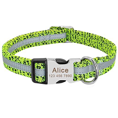 SARUEL Personalisiertes Haustier-Hundehalsband,Reflektierend,Benutzerdefinierte Welpenhalsbänder,Pitbull,Großes Hundehalsband Für Kleine Haustiere,Chihuahua,Deutscher Schäferhund,Grün,S SARUEL Personalisiertes Haustier-Hundehalsband,Reflektierend,Benutzerdefinierte Welpenhalsbänder,Pitbull,Großes Hundehalsband Für Kleine Haustiere,Chihuahua,Deutscher Schäferhund,Grün,S von SARUEL