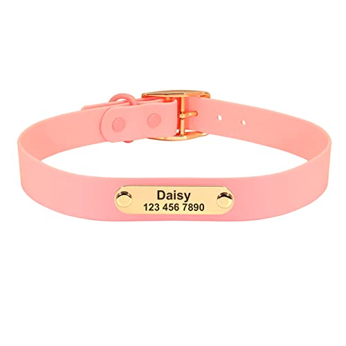 SARUEL Personalisiertes Hundehalsband,wasserdichte Haustierhalsbänder,Katzenhalskette,Individueller ID-Name Für Kleine,Mittelgroße Hunde,Katzen,Mops,Rosa,L SARUEL Personalisiertes Hundehalsband,wasserdichte Haustierhalsbänder,Katzenhalskette,Individueller ID-Name Für Kleine,Mittelgroße Hunde,Katzen,Mops,Rosa,L von SARUEL