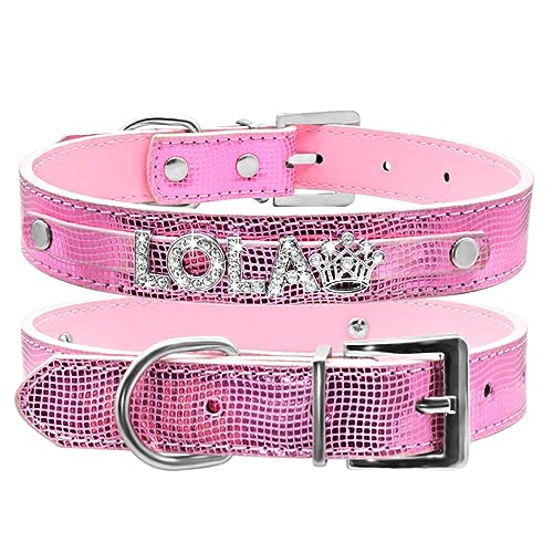 SARUEL Personalisiertes Hundehalsband Für Katzen Und Hunde Mit Individuellem Namen Für Kleine,Mittelgroße Und Große Hunde,SW-Rosa,M SARUEL Personalisiertes Hundehalsband Für Katzen Und Hunde Mit Individuellem Namen Für Kleine,Mittelgroße Und Große Hunde,SW-Rosa,M von SARUEL