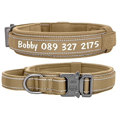 SARUEL Personalisiertes Hundehalsband Mit Griff Hundehalsbänder Benutzerdefinierte Haustierhalsbänder Für Mittelgroße Hunde Bulldogge,Gelb,M SARUEL Personalisiertes Hundehalsband Mit Griff Hundehalsbänder Benutzerdefinierte Haustierhalsbänder Für Mittelgroße Hunde Bulldogge,Gelb,M von SARUEL