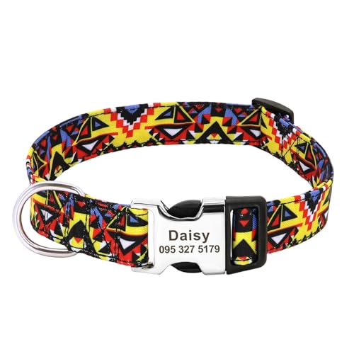 SARUEL Personalisiertes Hundehalsband Mit Individueller ID-Marke,Verstellbar,Schnellverschluss,Ganzjährig,Für Große,Kleine Welpen,3,S 26-41cm SARUEL Personalisiertes Hundehalsband Mit Individueller ID-Marke,Verstellbar,Schnellverschluss,Ganzjährig,Für Große,Kleine Welpen,3,S 26-41cm von SARUEL
