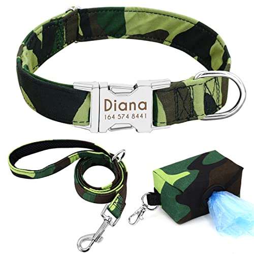 SARUEL Personalisiertes Hundehalsband Mit Katzentoilette Personalisiertes Hundehalsband Mit Eingraviertem Namen Hundekotbeutel Für Kleine,Mittelgroße Und Große Hunde,Armeegrün,L SARUEL Personalisiertes Hundehalsband Mit Katzentoilette Personalisiertes Hundehalsband Mit Eingraviertem Namen Hundekotbeutel Für Kleine,Mittelgroße Und Große Hunde,Armeegrün,L von SARUEL