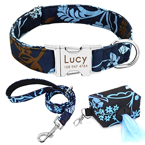 SARUEL Personalisiertes Hundehalsband Mit Katzentoilette Personalisiertes Hundehalsband Mit Eingraviertem Namen Hundekotbeutel Für Kleine,Mittelgroße Und Große Hunde,Tiefes Blau,L SARUEL Personalisiertes Hundehalsband Mit Katzentoilette Personalisiertes Hundehalsband Mit Eingraviertem Namen Hundekotbeutel Für Kleine,Mittelgroße Und Große Hunde,Tiefes Blau,L von SARUEL