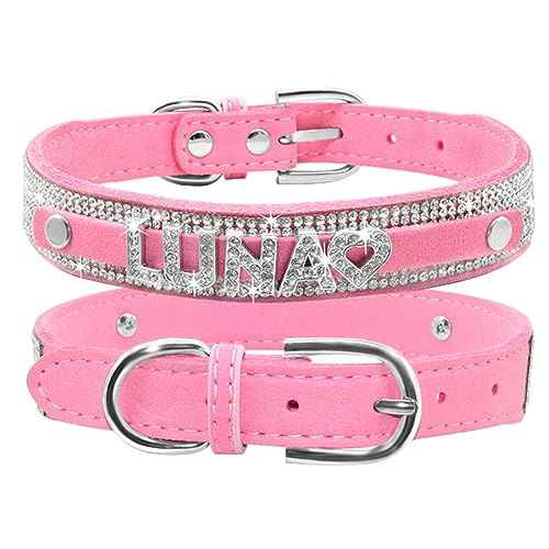 SARUEL Personalisiertes Namenshalsband Für Katzen Und Hunde Mit Individuellem Namen Für Kleine,Mittelgroße Hunde,Teddy-Welpen,Rosa,M SARUEL Personalisiertes Namenshalsband Für Katzen Und Hunde Mit Individuellem Namen Für Kleine,Mittelgroße Hunde,Teddy-Welpen,Rosa,M von SARUEL